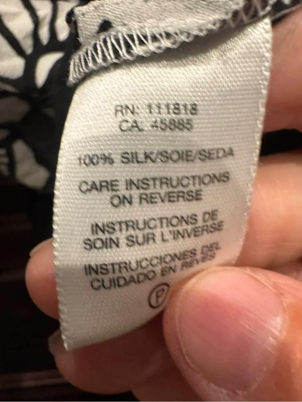 Michael Kors Black and White Floral Cowl Neck Cape MEDIUM
